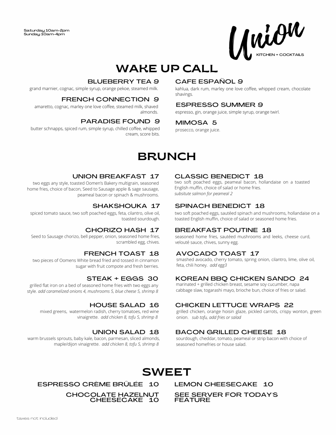 Union Kitchen + Cocktails Union Kitchen + Cocktails